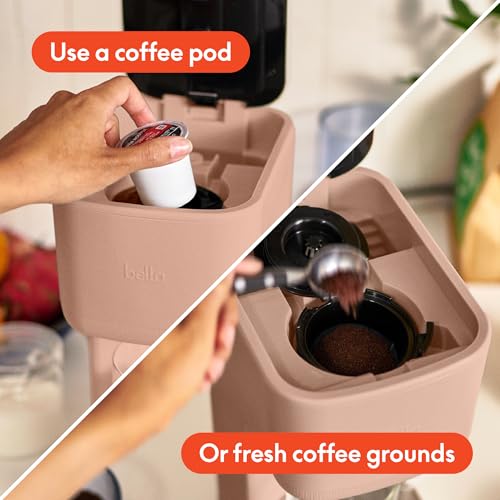 Image of bella Single Serve Coffee Maker, K Cup & Coffee Ground Compatible, Blossom