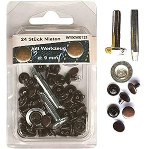 Yline Metallnieten 24 Stück Hohlnieten Set