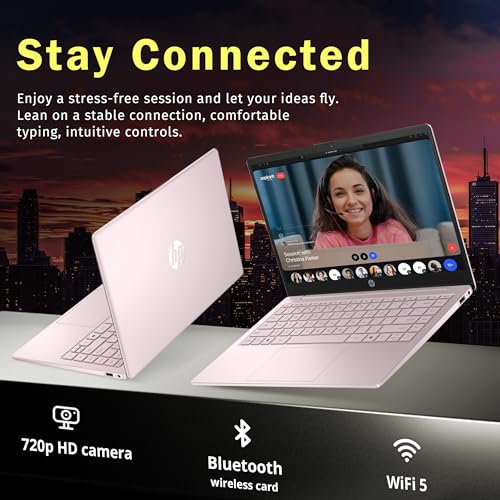 HP Stream Laptop HD de 14 polegadas para estudantes e negócios, processador Intel N150, 8 GB de RAM, Intel Graphics, 288 GB de armazenamento (128 GB UFS+conjunto de estação de ancoragem de 160 GB), 1