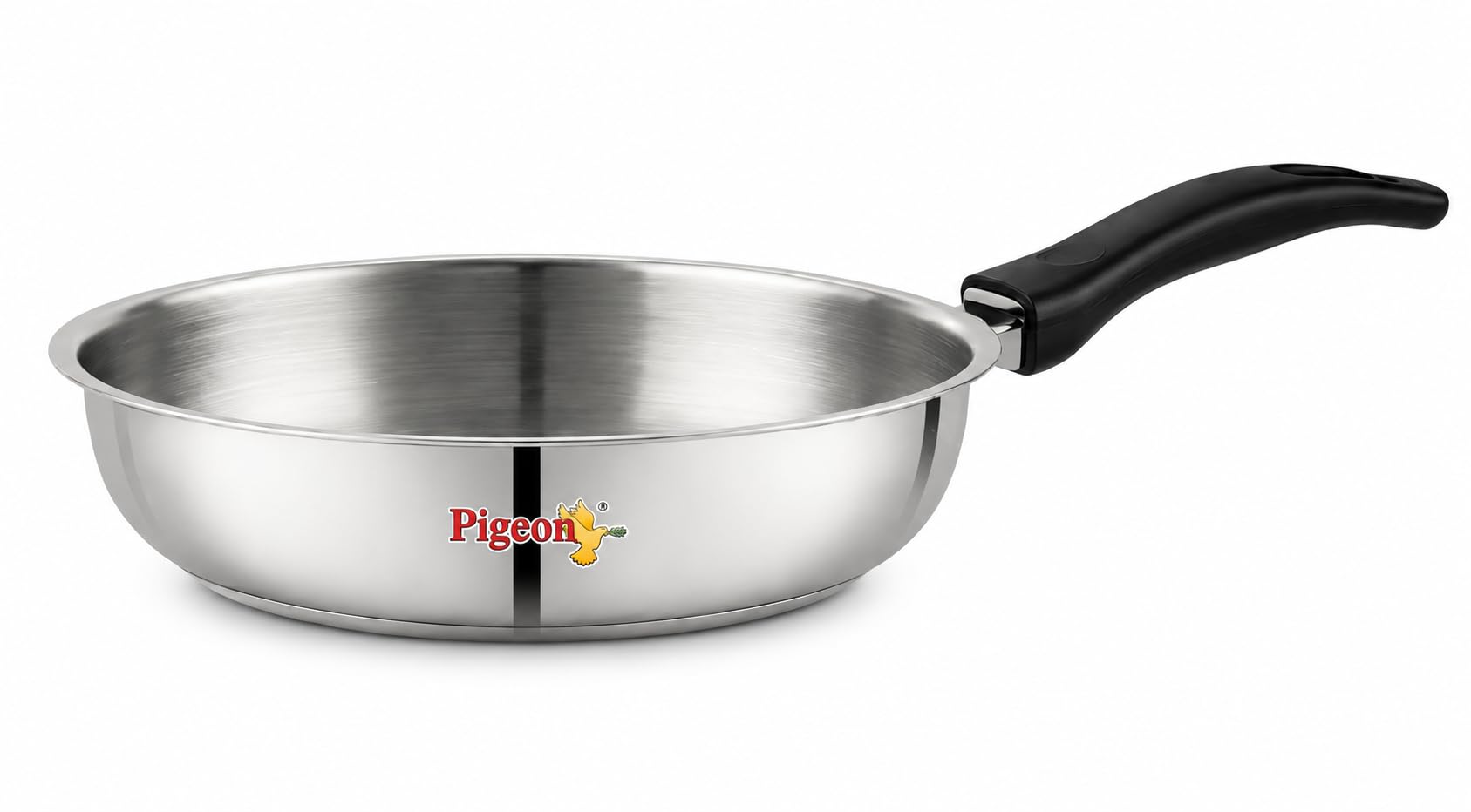 Pigeon Stainless Steel Frypan - 20cm, Scratch Resistant -1 Pigeon Stainless Steel Frypan - 20cm, Scratch Resistant -1
