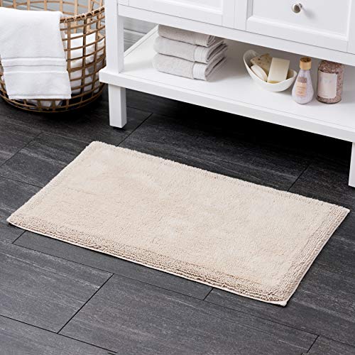 Welhome 100% Turkish Cotton Bathroom Rug - Luxurious - Soft & Thick - Highly Absorbent - Hotel Spa Collection - 21"x 34" - Sand Welhome 100% Turkish Cotton Bathroom Rug - Luxurious - Soft & Thick - Highly Absorbent - Hotel Spa Collection - 21"x 34" - Sand