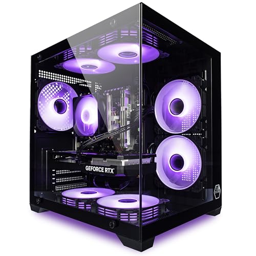 Gaming PC Venom Black Luftkühlung, RGB, bis 128GB RAM, GTX 1660S/ RTX 3050/ RTX 5060, bis 2TB SSD, Intel E5, WiFi, BT (1....