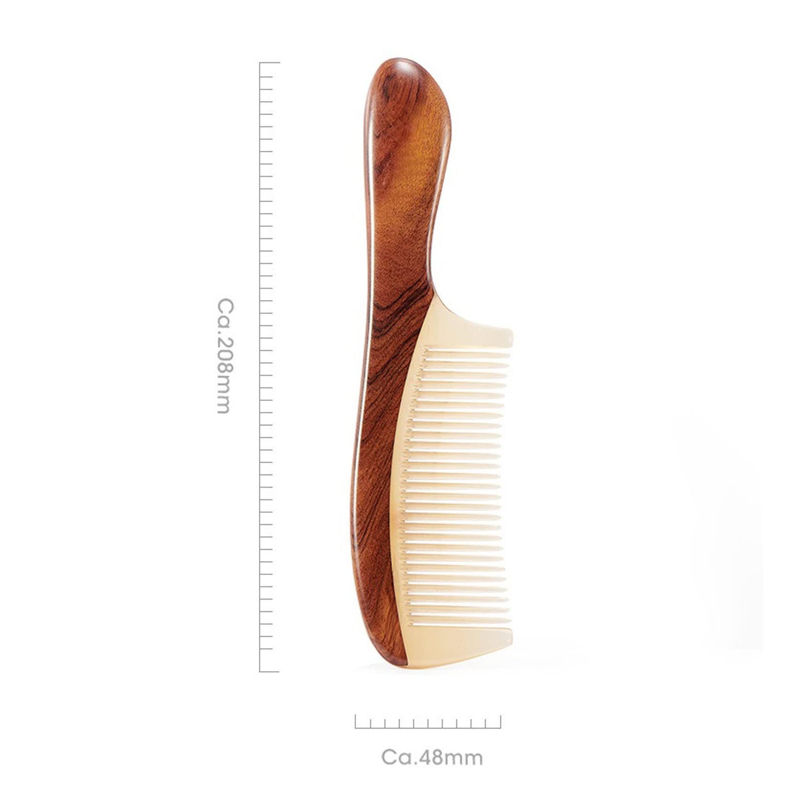 DieffematicSZ Grzebień Natural wood with corner splicing structure fine-toothed hair comb anti-static head acupoint massage gift