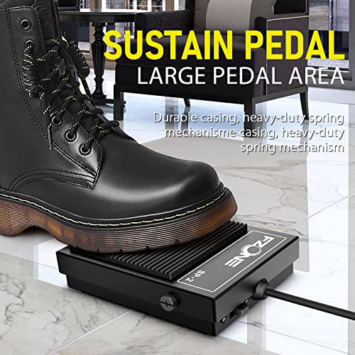 image for FZONE Compact Sustain Pedal for Keyboards Digital Pianos Synthesizers,