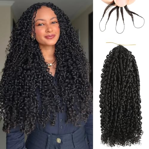 Pixie Curly Human Crochet Hair 22 inch 60g/pack Knotless Pre-Separated