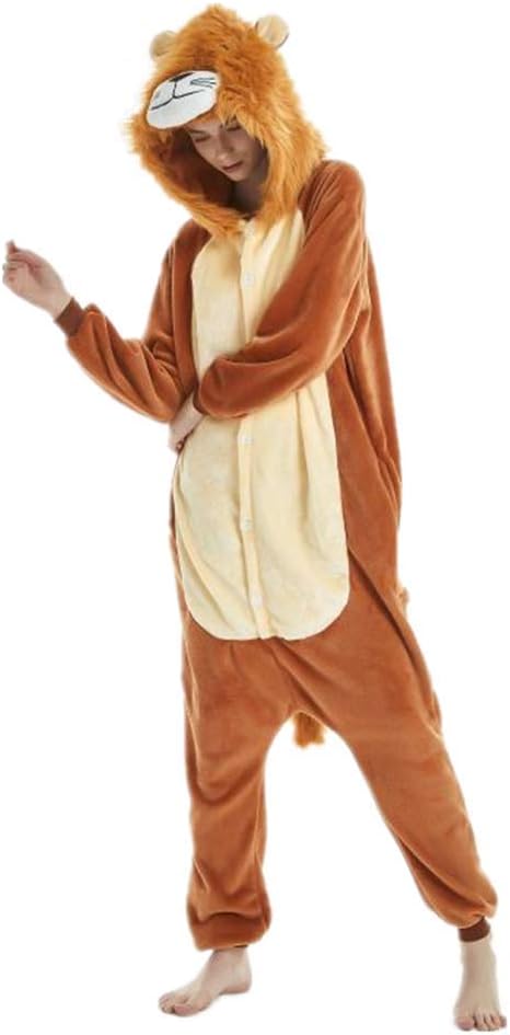 Unisex Adult Anime Pajamas Halloween Lion Sleepwear Animal image 5