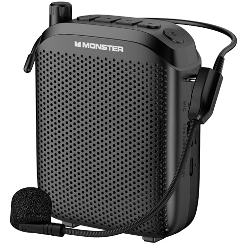 Monster Phonic 20 Voice Amplifier, 15W Portable Voice Amplifier for Teachers, Bluetooth 6.0 PA...