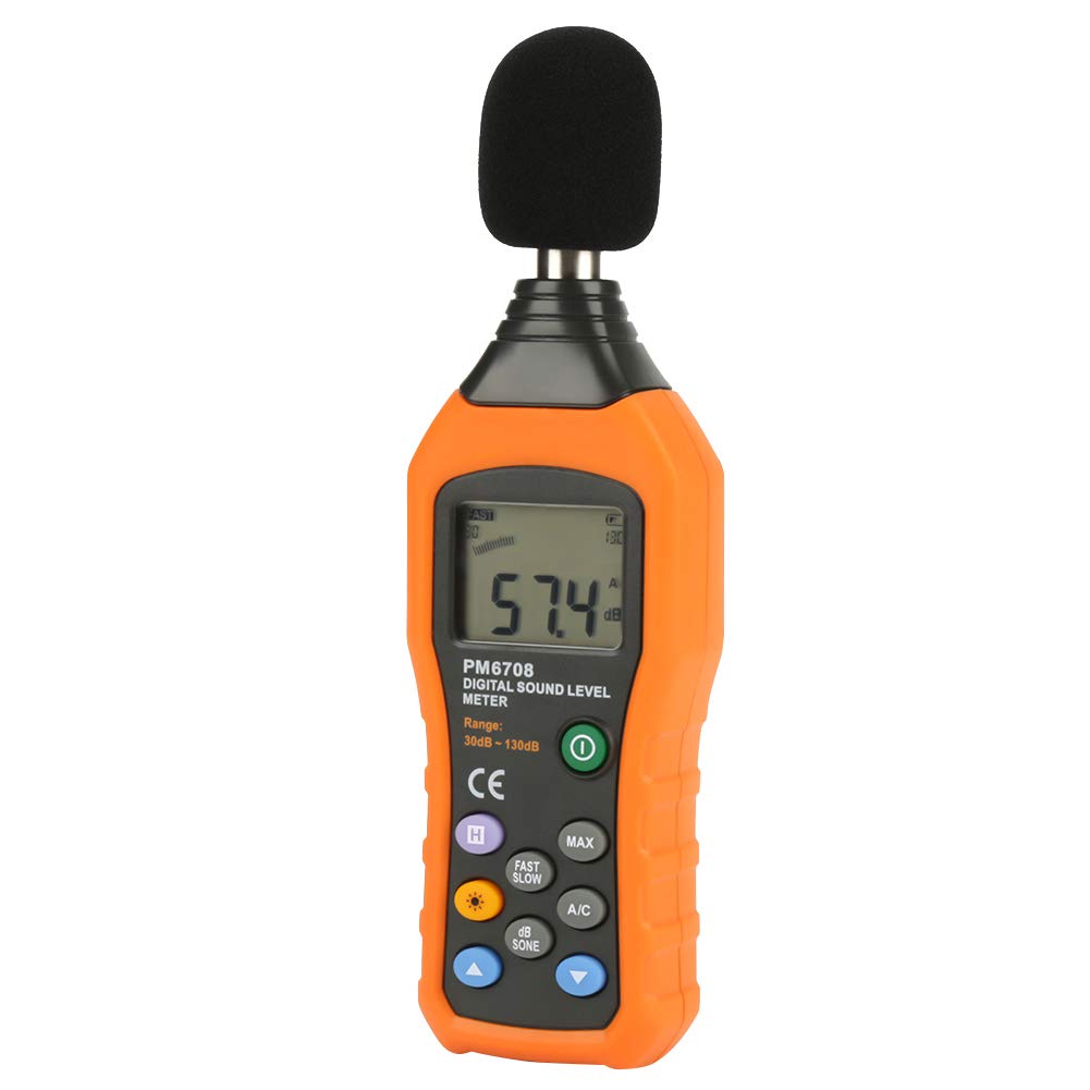 PEAKMETER PM6708 LCD Digital o Sound Level Meter 30-130 DB for Noise Testing
