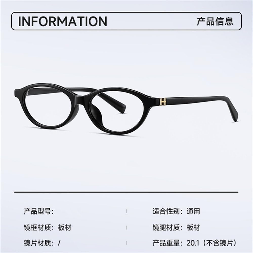 Gafas ovaladas retro de acetato, modelo 2026, sin lentes, para mujer, ideales para la oficina, el estudio y el uso diario. Gafas decorativas de estilo urbano.