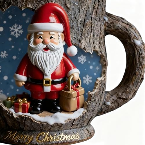 Tazas navideñas con textura de corteza agrietada para centro de mesa 6