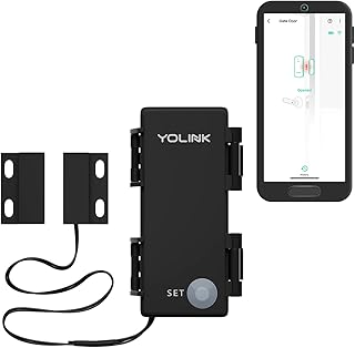 YoLink LoRa Outdoor Contact Sensor, Gate & Shed Door Sensor, Email/SMS/Push Alerts, 1/4 Mile Open Air Range, Alexa, IFTTT, Home Assistant, Home Security(Hub Required)