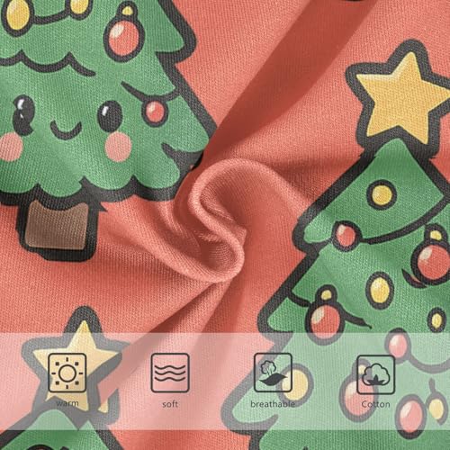 Girls' Breathable Triangle Panties Briefs Underwear for Kid Christmas Tree Seamless Pattern in Sizes 2T,3T, 4T, 5T, 6Y and 8Y3