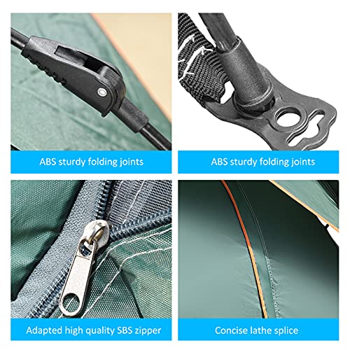 Carpa automática doble cubierta impermeable para 4 personas miniatura 3