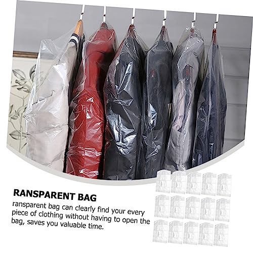 20pcs Clothes Bag Dry Cleaning Hanging Bags Storage for Travel Garment Covers Easy to Fold Compact3