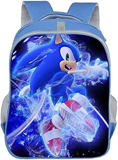 Bonamana Sonic The Hedgehog 3D Printed Children's School Backpack for Kids Travel Rucksacks Book Bags Kids School Bag