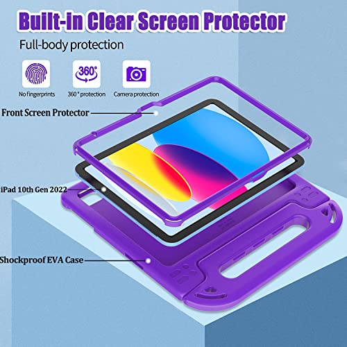 Surom Kids Case for iPad (A16) 11th Generation 11 inch 2025/10th Generation 10.9 inch 2022, with Built-in Screen Protector - Image 3