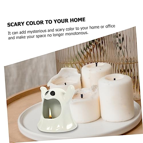 Bougeoir en céramique pour Halloween et décoration de table mystérieuse