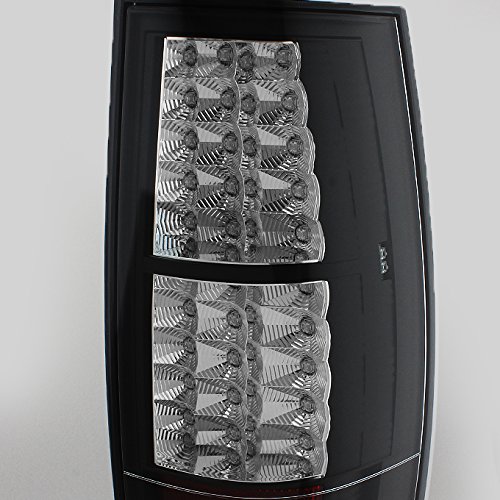 AKKON - For Chevy Suburban Tahoe Yukon Denali Black Bezel LED Tail Light Brake Driver/Passenger Lamps