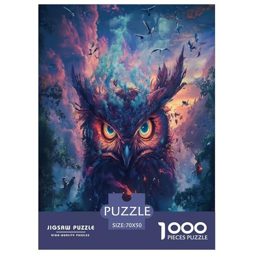 Rompecabezas imposible para compartir en familia, un juego de búho de 1000 piezas desde los 12 años