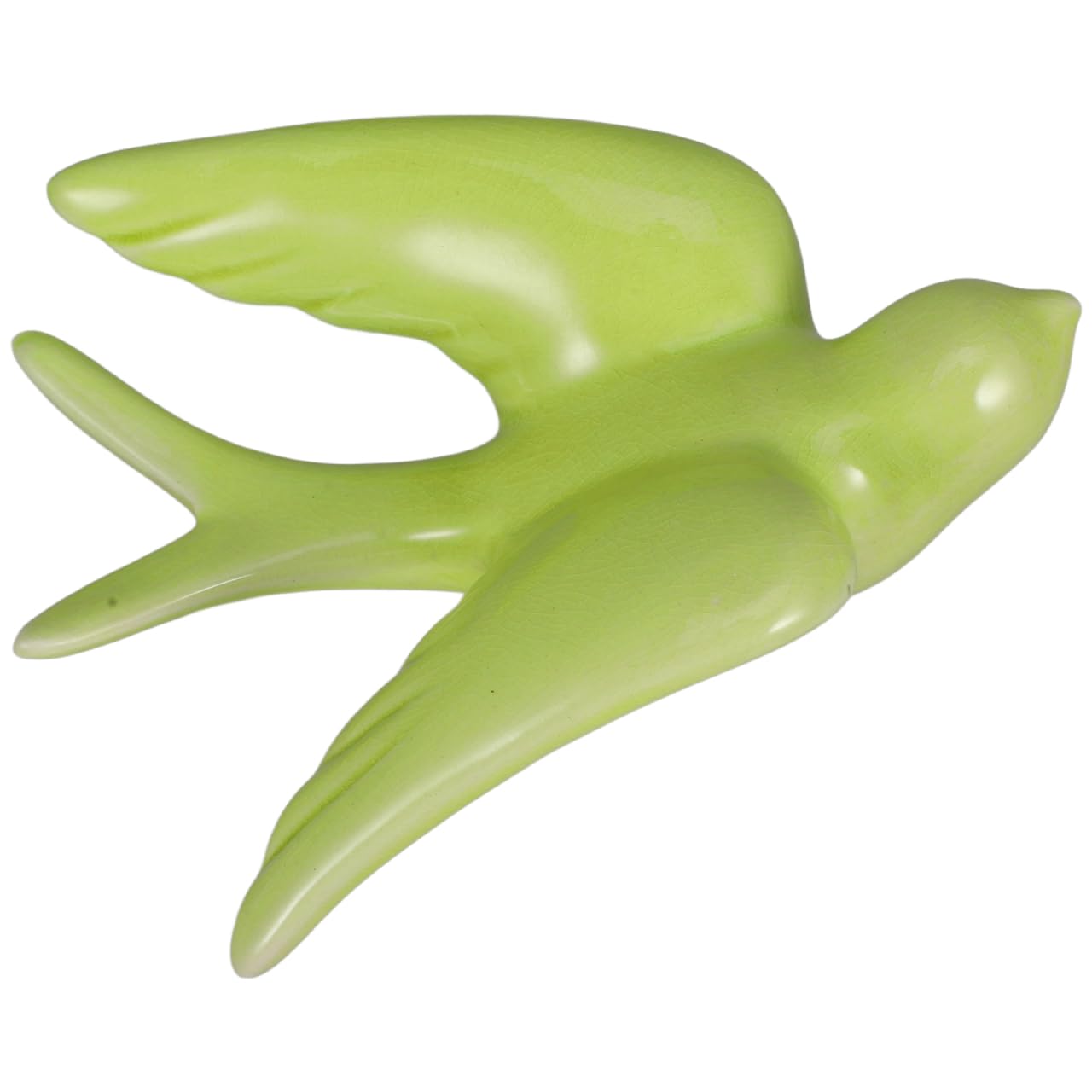 SUPVOX Nordic Ceramic Wall Hanging Swallow - Yellow Small 3D Bird Wall Decor - European Retro Style Porcelain Flying Bird Sculpture for Living Room and Bedroom