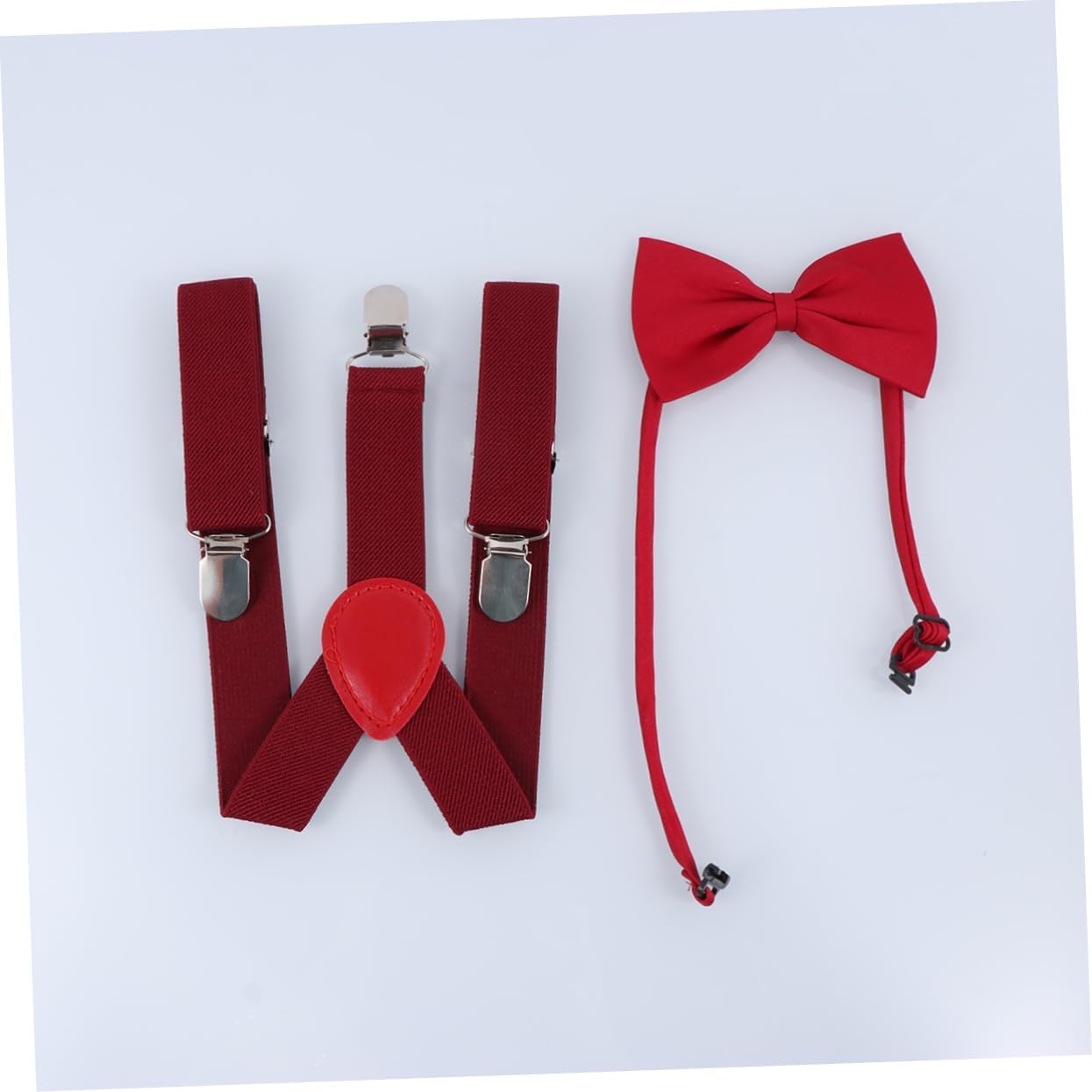 Elastic Band and Striped Tie Clip on Tie Seuss Idea Corduroy＋overalls Suspenders Boys Black Suspenders