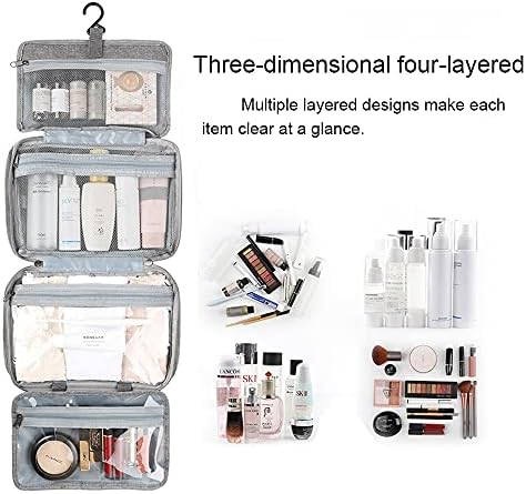 Toiletry Bag Travel Bag Organizer,4 Sections Water-resistant Cosmetic Bag Makeup Bag with Hanging Hook,Large Capacity Cosmetic Travel Toiletry Organizer 5 Toiletry Bag Travel Bag Organizer,4 Sections Water-resistant Cosmetic Bag Makeup Bag with Hanging Hook,Large Capacity Cosmetic Travel Toiletry Organizer