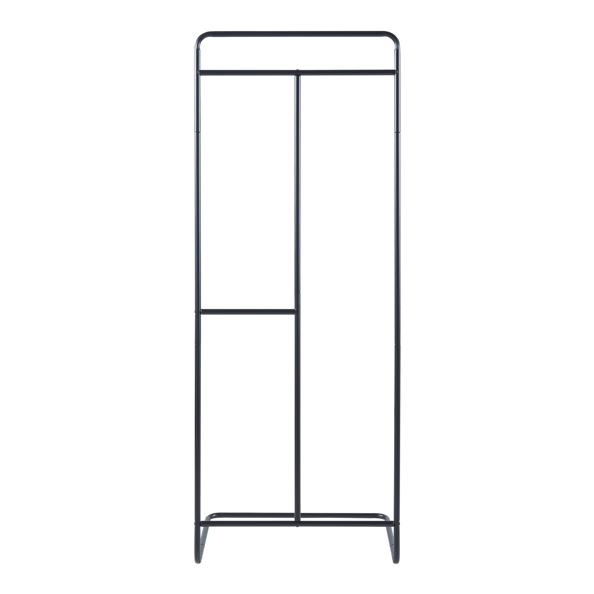 [en.casa] Wieszak na ubrania Sandviken wieszak na ubrania z metalu wolnostojący 166x63x48 cm czarny