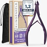KLINGENHELD® Präzise Nagelhautzange - Sehr leichtgängig & extra scharf - inkl. Reisebeutel aus Baumwolle 100% plastikfrei & nachhaltig - Nagelhautschere, Nagelhautschneider