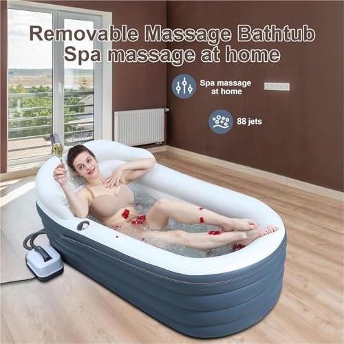 Tapis de bain antidérapant gonflable et machine de bain moussant avec télécommande sans fil