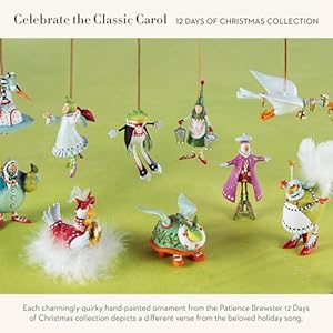 MACKENZIE-CHILDS Patience Brewster 12 Days Christmas Ornament, Christmas Tree Ornament, Mini Ornaments Set MACKENZIE CHILDS Patience Brewster 12 Days Christmas Ornament Christmas Tree Ornament Mini Ornaments Set