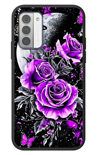 RWUTYTIUL Funda protectora para Nokia G100 N150DL/Nokia C300 N155DL para mujeres y hombres, ajuste de cuerpo completo, ultrafina, flexible, suave, TPU, a prueba de golpes, color morado y rosa