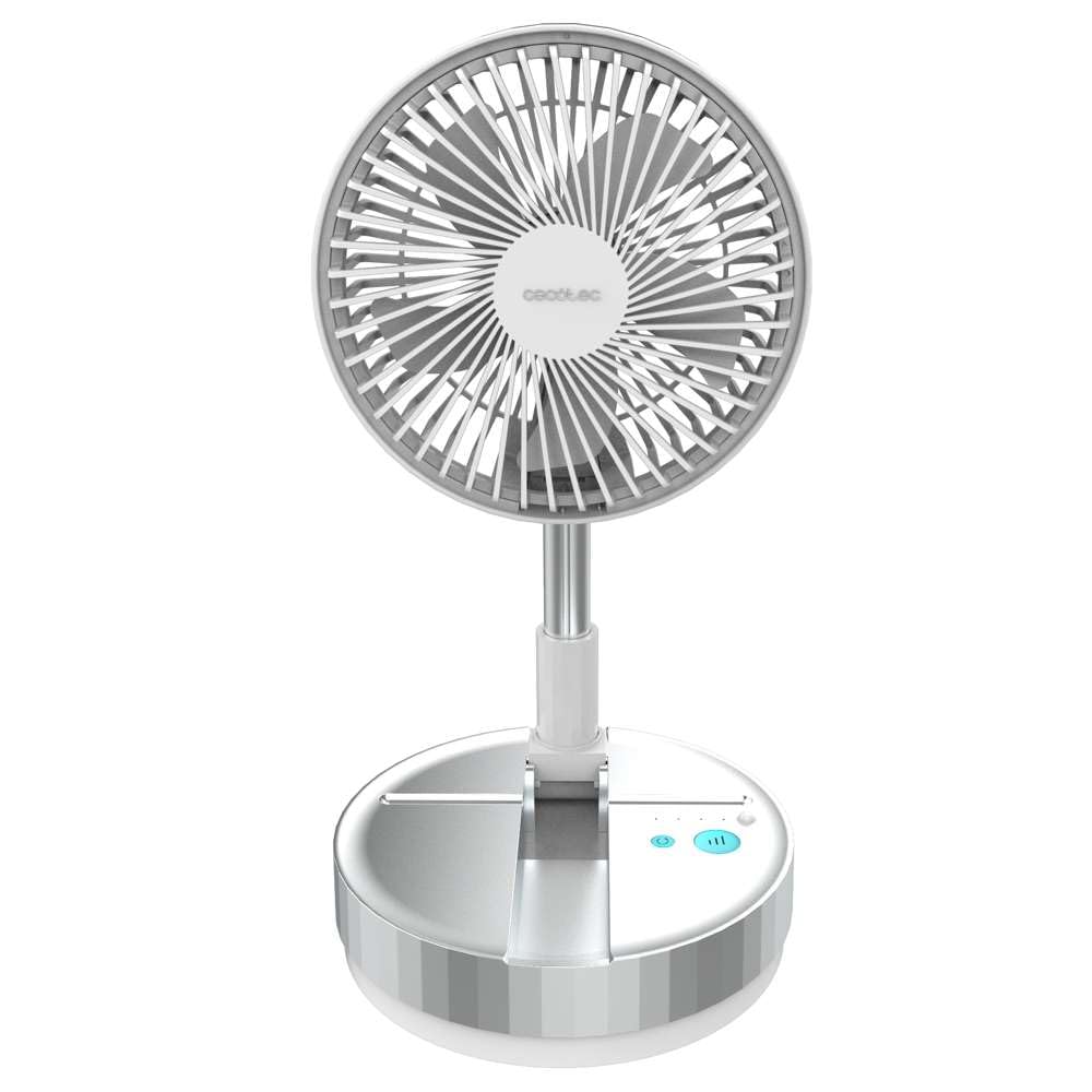 Cecotec Ventilador Portátil Plegable con Mando a Distancia EnergySilence 800 FoldAir Portable Control. Batería 7200mAh, Extensible, Oscilación Automática, 8 Pulgadas, 4 Velocidades