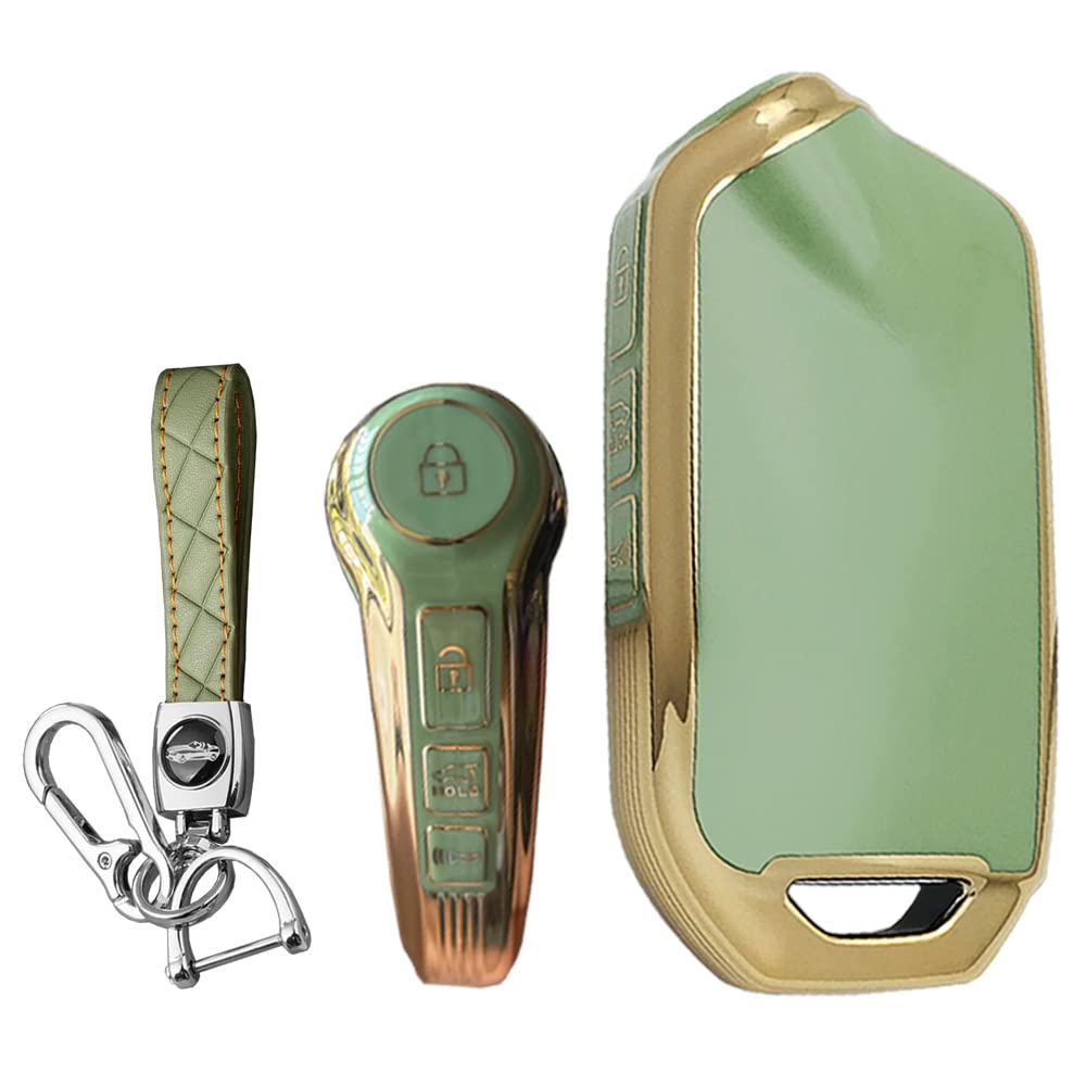 KUNIO Car Key Fob Cover Fit for Kia GT?Limited Key Protective Cover Keychain TPU Key Holder 4 Buttons Car Accessory Keyring