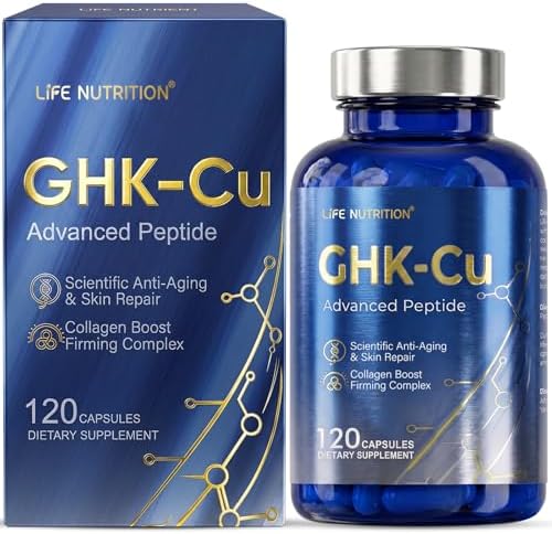 GHK-Cu Copper Peptide Supplement, 120 Capsules | Daily beauty-fro...