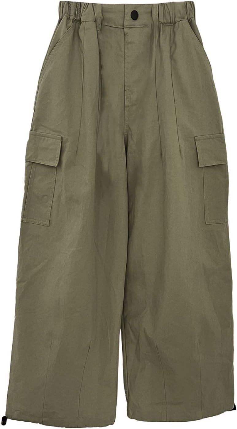 Rolanko Girls Cargo Pants Wide Leg Streetwear Kids Pants with Pockets Trendy Jogger Trousers 4-14 Years - Image 4