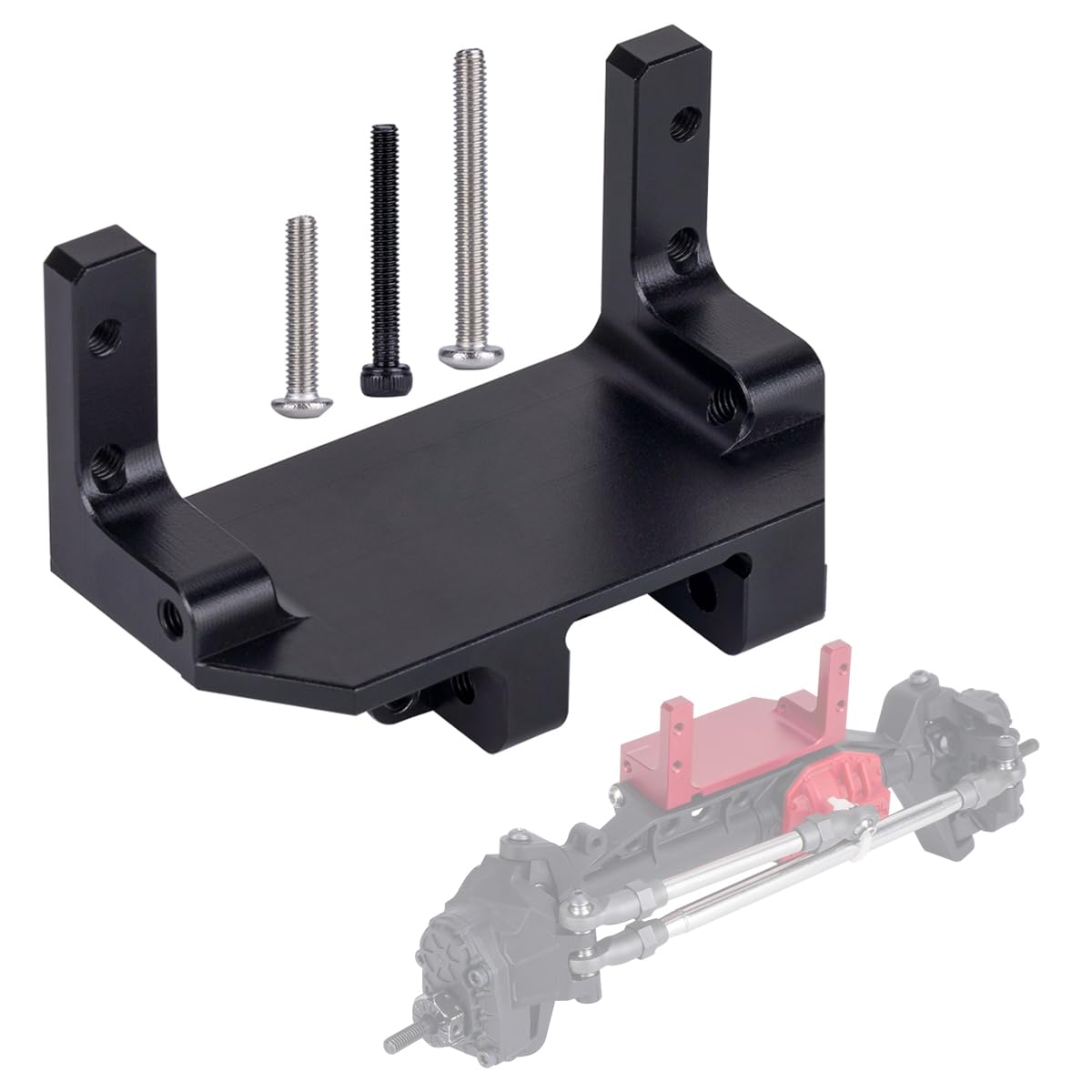 ShareGoo Support De Plaque De Transmission Centrale En Aluminium Compatible Avec Axial SCX10 III AXI03007 AXI03003 AXI03006 1/10 RC Crawler (rouge