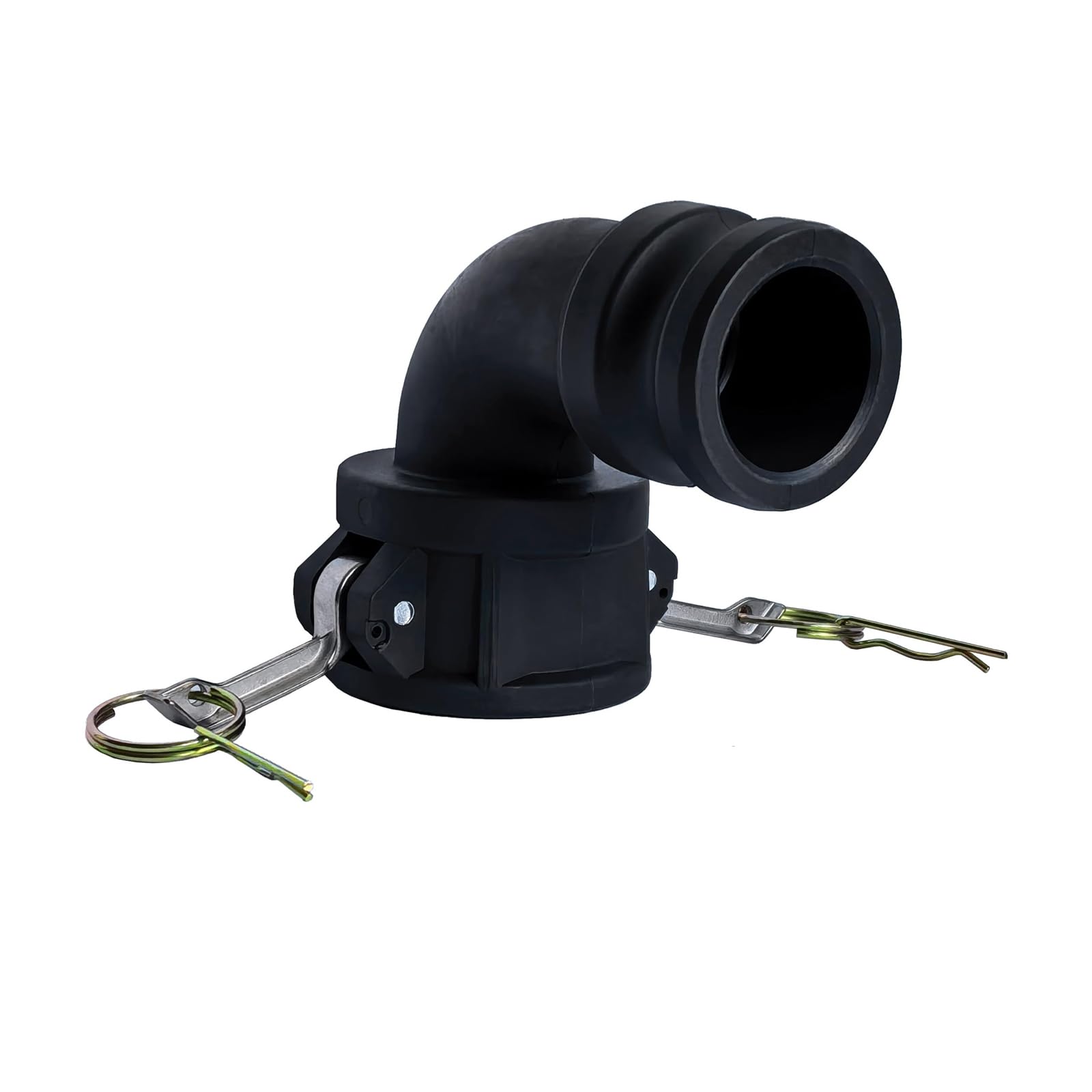 Pangboer Multicolor Pp Type Da 90 Degree Elbow Fitting 2 Inch Lever Coupler For Hose Swap, Tote Transfer Work, Pump Line Setup, And Outlet Routing Jobs