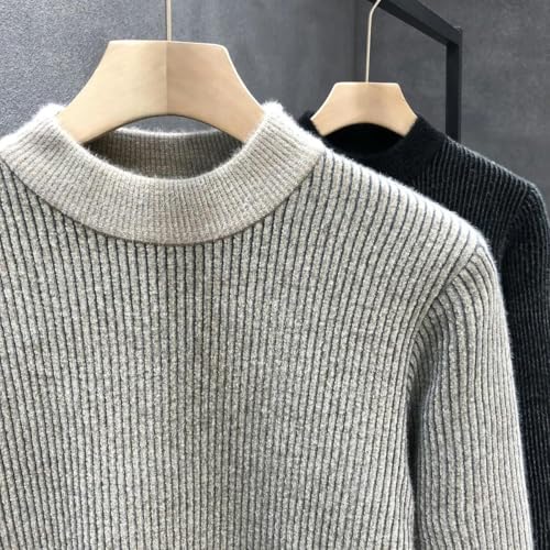 Korean Sweaters Men Autumn Solid Color O-Neck Knitwear Streetwear Clothes Loose Knitted Pullovers3