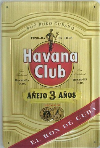 Signs-Unique Brown Havana Club Rum "El Ron De Cuba" Embossed Metal Sign (Hi 2030 Pt)