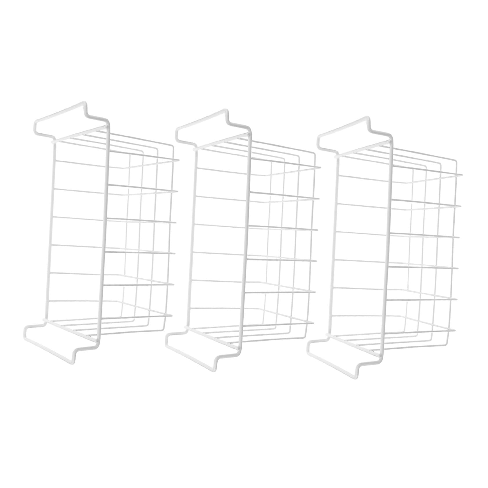 iplusmile Cestas Colgantes para Congelador 3 Piezas 42x22x20 Cm Malla Alambre Resistente Organizador Almacenamiento Refrigerador Congelador Uso Doméstico