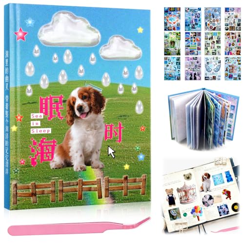 Image of 900Pcs Cute Scrapbook Stickers Travel Y2k Japanese Sticker Book for Adult Kawaii Korean Stickers for Journaling Laser Aesthetic Sticker Glitter Toploader Decor for DIY Card Art Crafts 30 Page Sleep