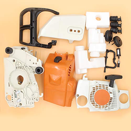 Cárter de arranque Cilindro superior Cubierta del filtro de aire Cadena Manija del freno Kit de amortiguación anular para STIHL MS180 MS170 018 017 Motosierra