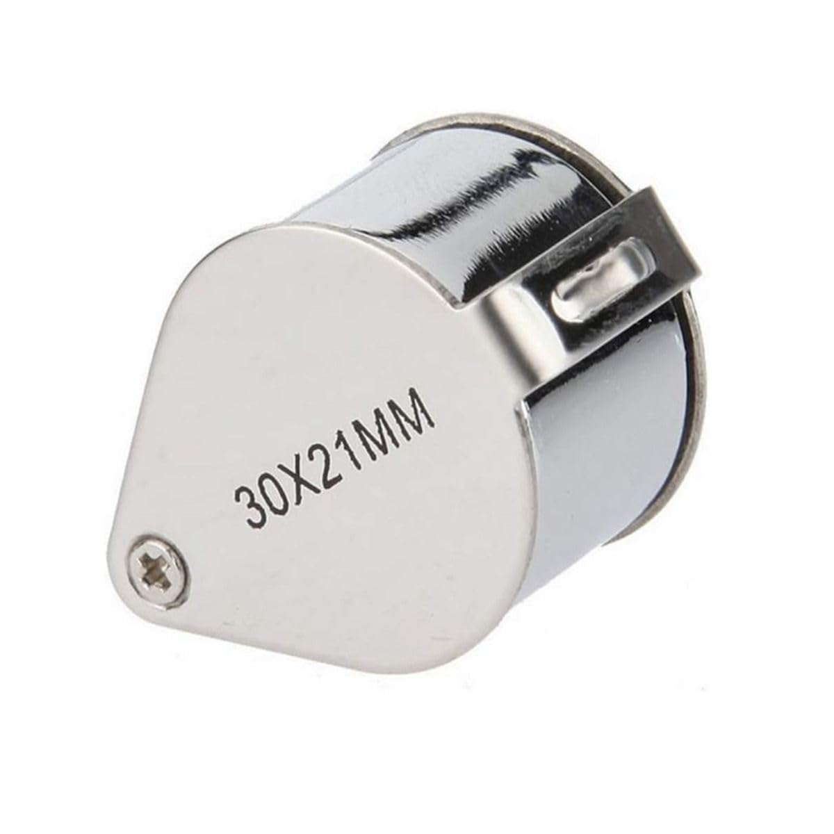 Generic Jewelers Loupe Magnifier Pocket Foldable Jewelry Eye Magnifying Glass Magnifier for Jewelers Gems Diamonds Plants Coins Stamps Antiques, Silver, NEWZ5345