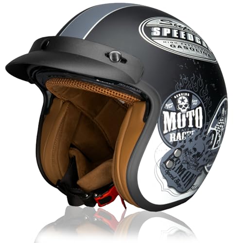 Casco Moto Jet Casco De Moto Vintage Casco Open Face Scooter Ciclomotore Con Doble Visera Homologado Ece Vintage Flower,Xxl Casco Moto Jet Casco De Moto Vintage Casco Open Face Scooter Ciclomotore Con Doble Visera Homologado Ece Vintage Flower,Xxl