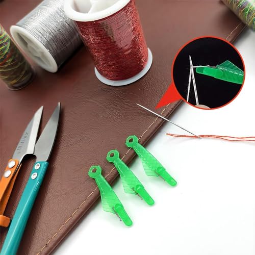 Einfädelhilfe für Nähnadeln 2025,Nadeleinfädler, Nähmaschinen Zubehör Einfädelhilfe, Automatischer Einfädler Nadel Threading Tool für Handnähen (10)