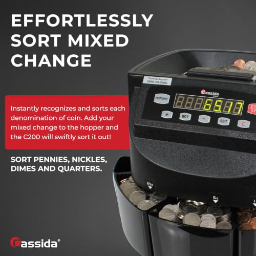 Image of Cassida C200 Coin Sorter, Counter and Roller