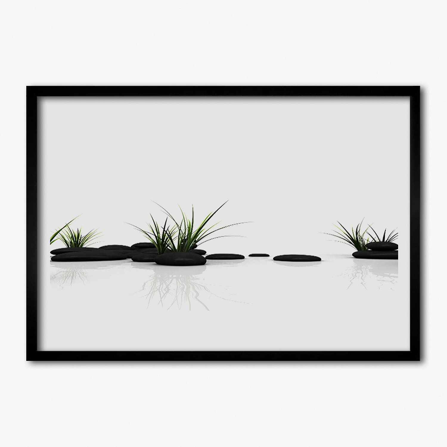 Image murale eau miroir d'herbe pour salon et chambre moderne - 5
