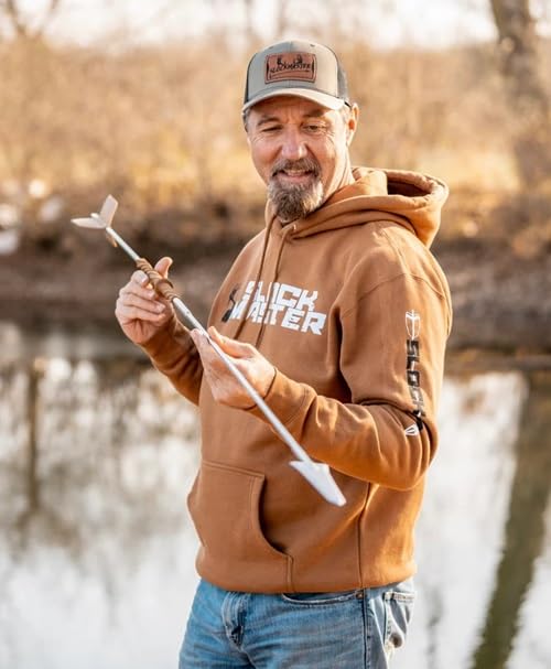 Slock Master Tim Wells Sparrow Hawk Spear, Long Range Throwing Spear with Wings Like an Arrow, Gooved Handle for Controlled Throwing, Stainless Steel Design with Razor Sharp Spear Tip