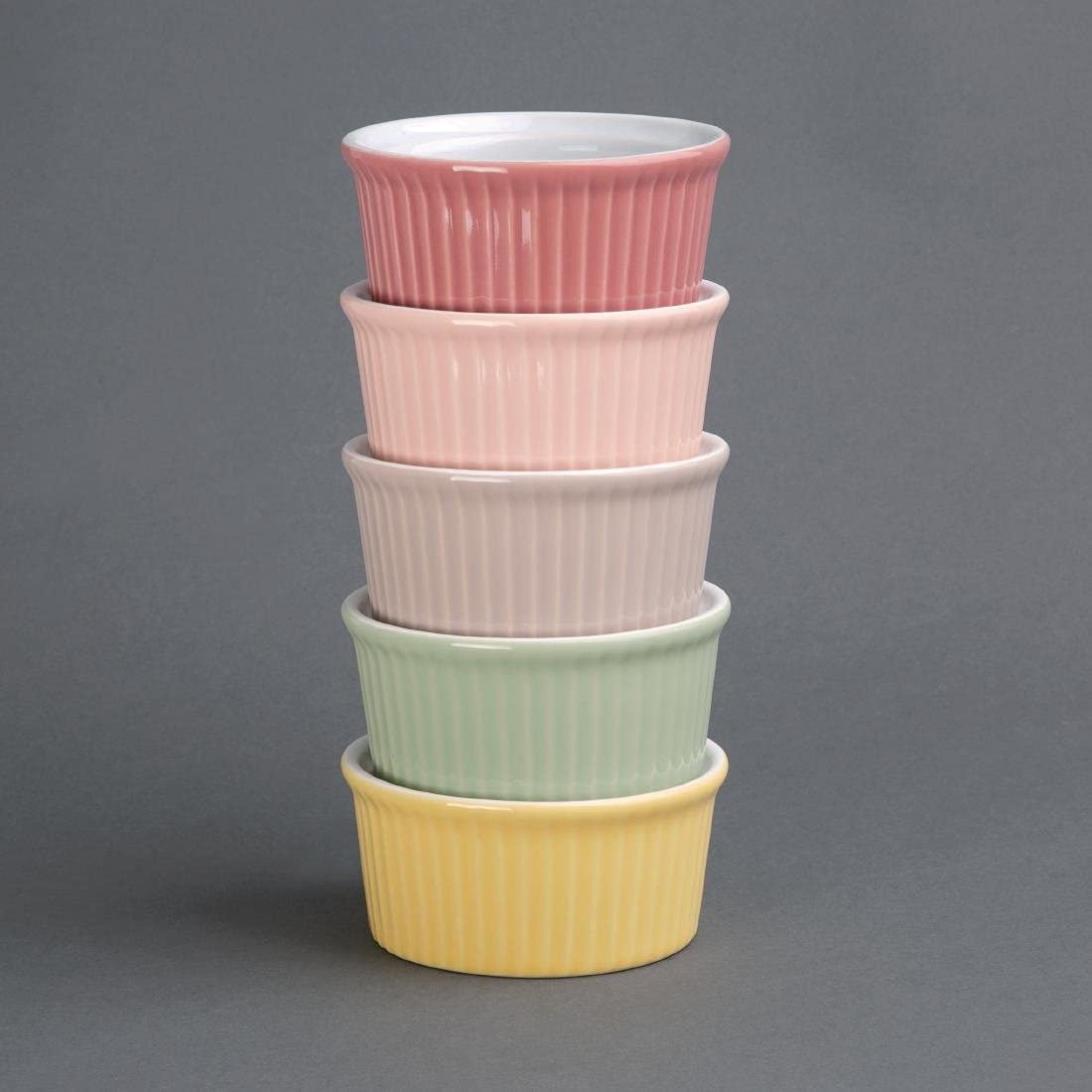 Olympia Ramequín de colores rojo, 90 mm x 42 mm, 3 1/2 145 ml, 12 unidades