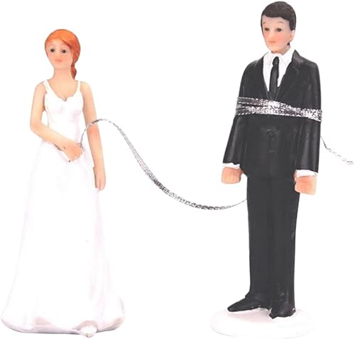 Figura decorativa de pareja para tartas de boda, divertida decoración de pastel de boda, decoración de pastel de resina